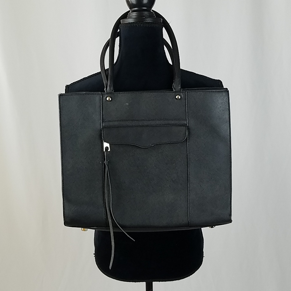 Rebecca‎ Minkoff black large square leather bag